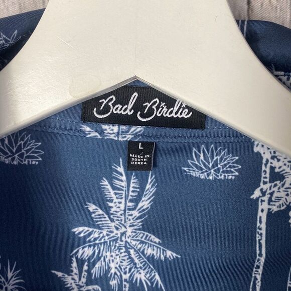 Bad Birdie Thermal Golf Polo Palm Tropical Print Size Large F - Picture 4 of 9